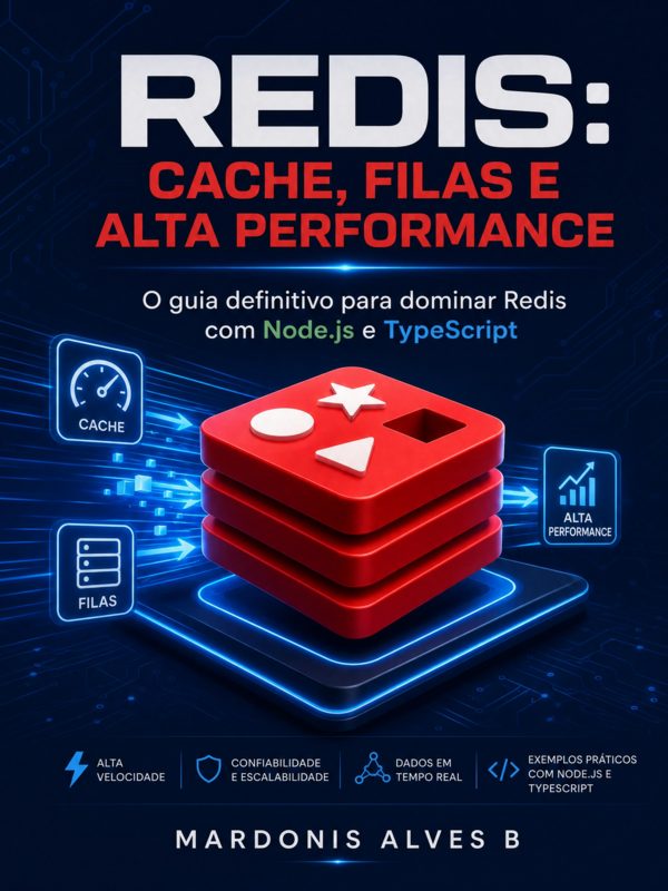 Capa do e-book Redis: Cache, Filas e Alta Performance